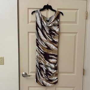 Comfy Sleeveless cowl neckline dress